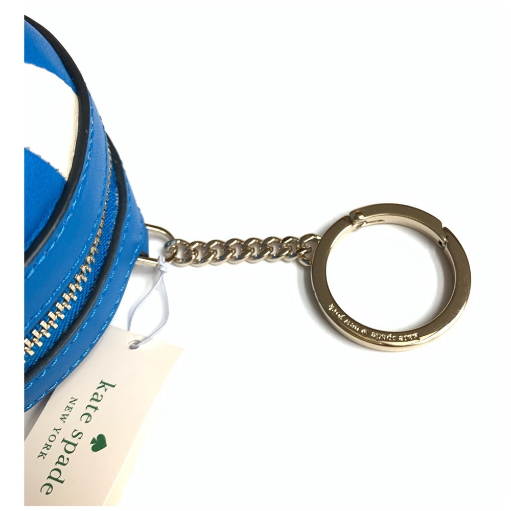 NWT Kate Spade♠️POOL FLOAT Smooth Leather Coin Purse/Small Wallet With Keychain - Picture 7 of 7